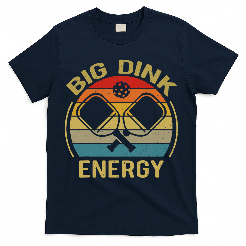 Big Dink Energy Funny Pickleball Mom Dad T-Shirt