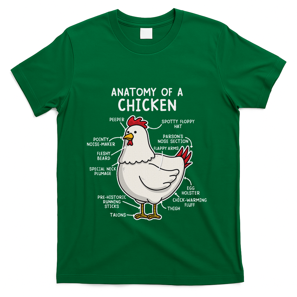 Anatomy Of A Chicken Country Farm T-Shirt