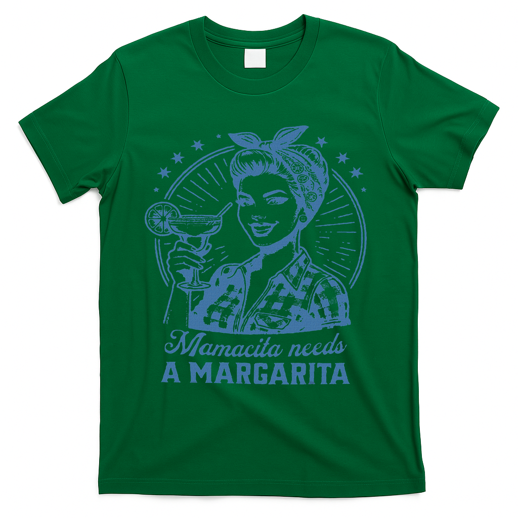 Mamacita Needs A Margarita Funny Drinking Mom Vintage Women T-Shirt