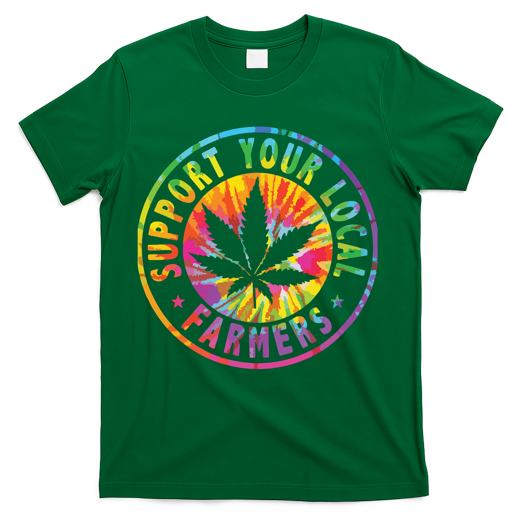 Support Your Local Weed Farmers Cannabis Marijuana Grower T-Shirt