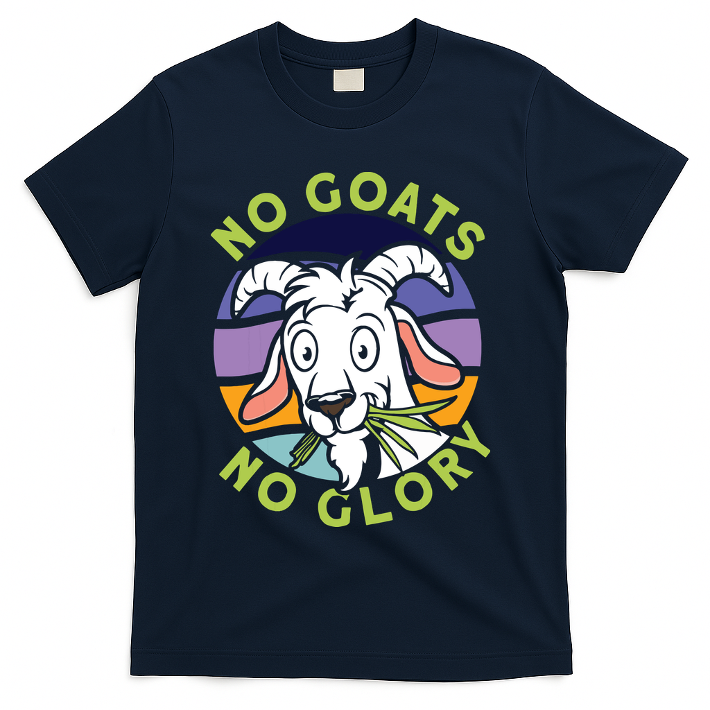 No Goats No Glory Goat Retro Goats Farmer T-Shirt