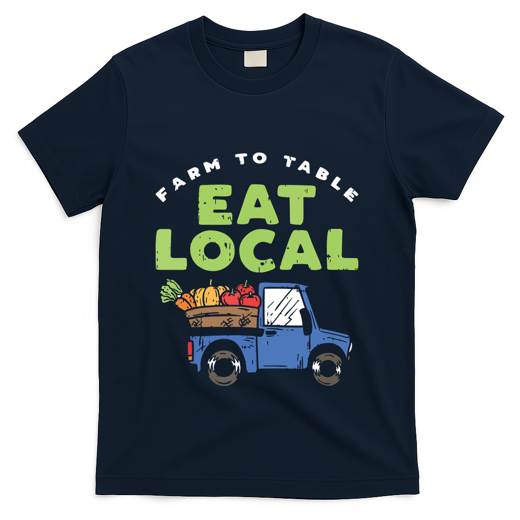 Farmers Market I Eat Local I Organic Food Vegetable Gardener T-Shirt