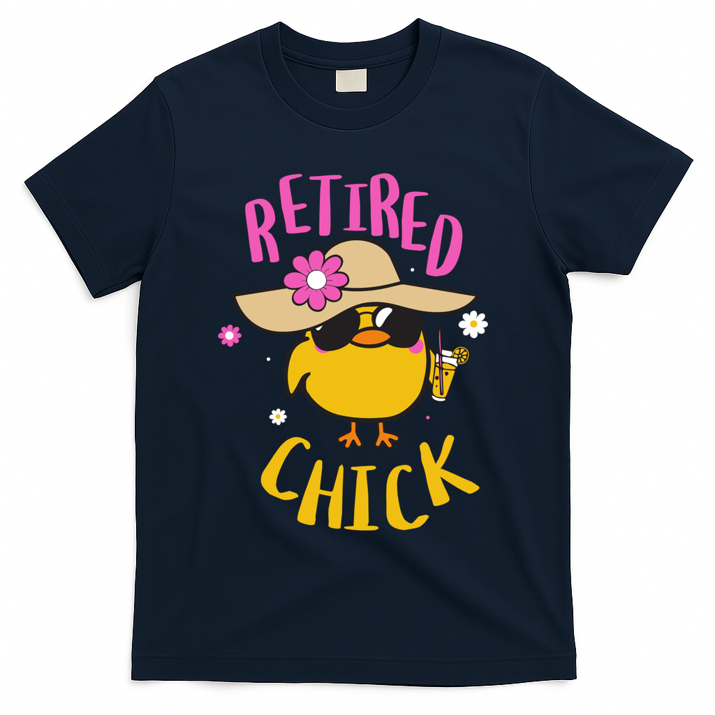 Retired Chick Pension Vacation Pensioner Retirement Chicken Gift T-Shirt