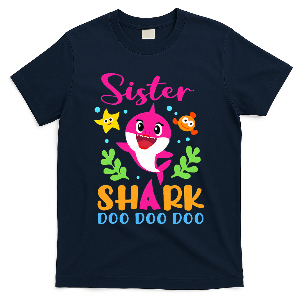 Sister Shark Sister Shark Lover Family Mother's Day T-Shirt