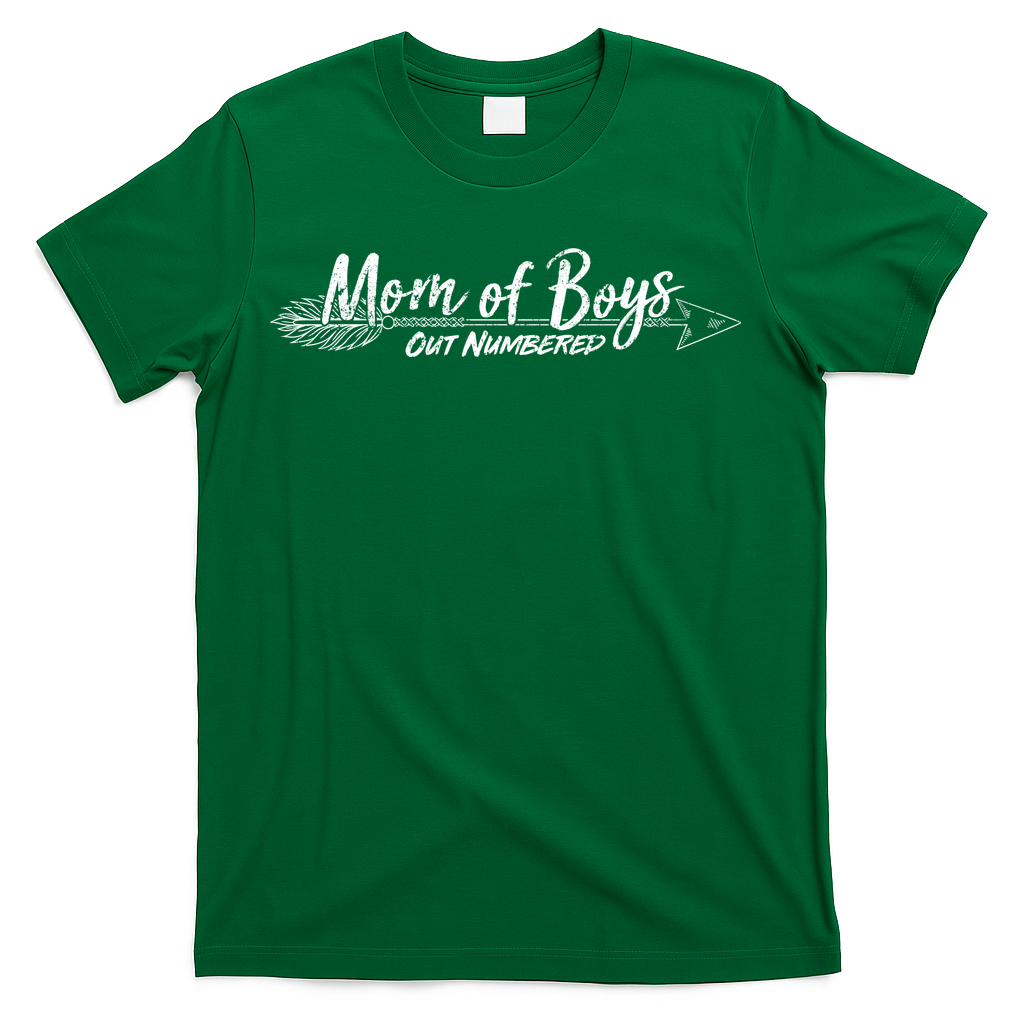 Mom Of Boys Outnumbered  T-Shirt