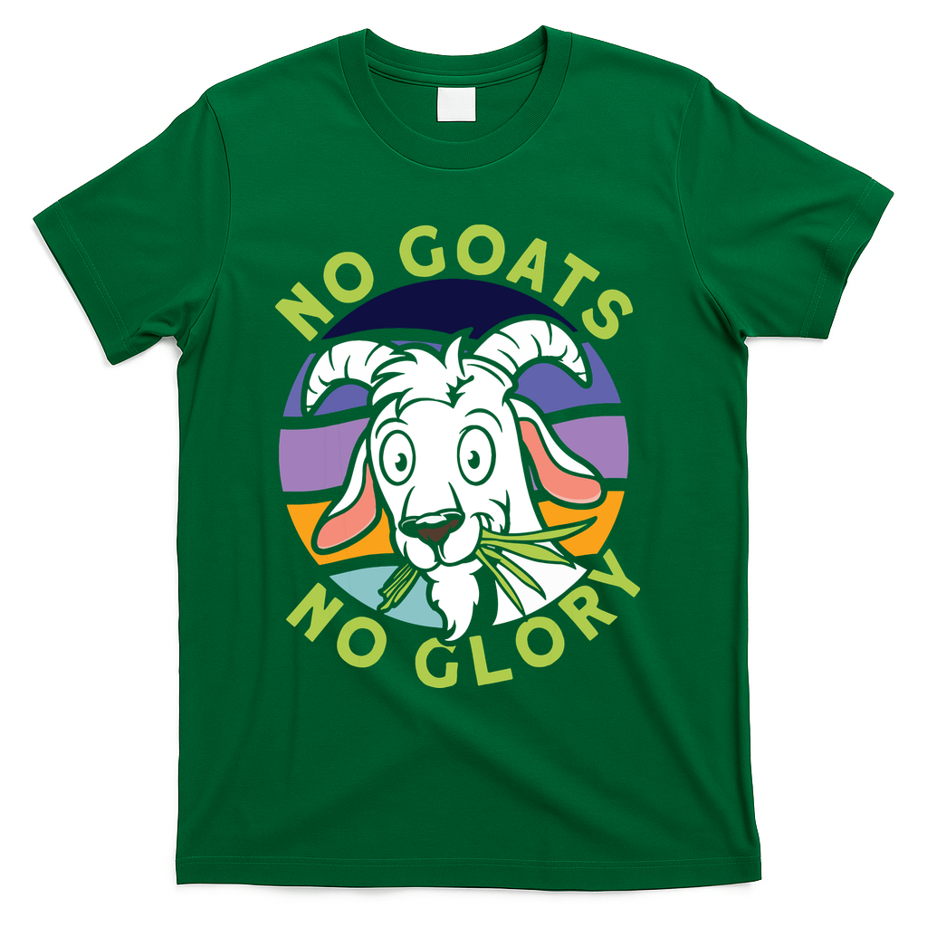 No Goats No Glory Goat Retro Goats Farmer T-Shirt