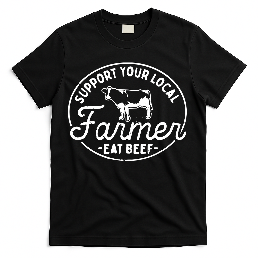 Support Your Local Farmer Eat Beef T-Shirt