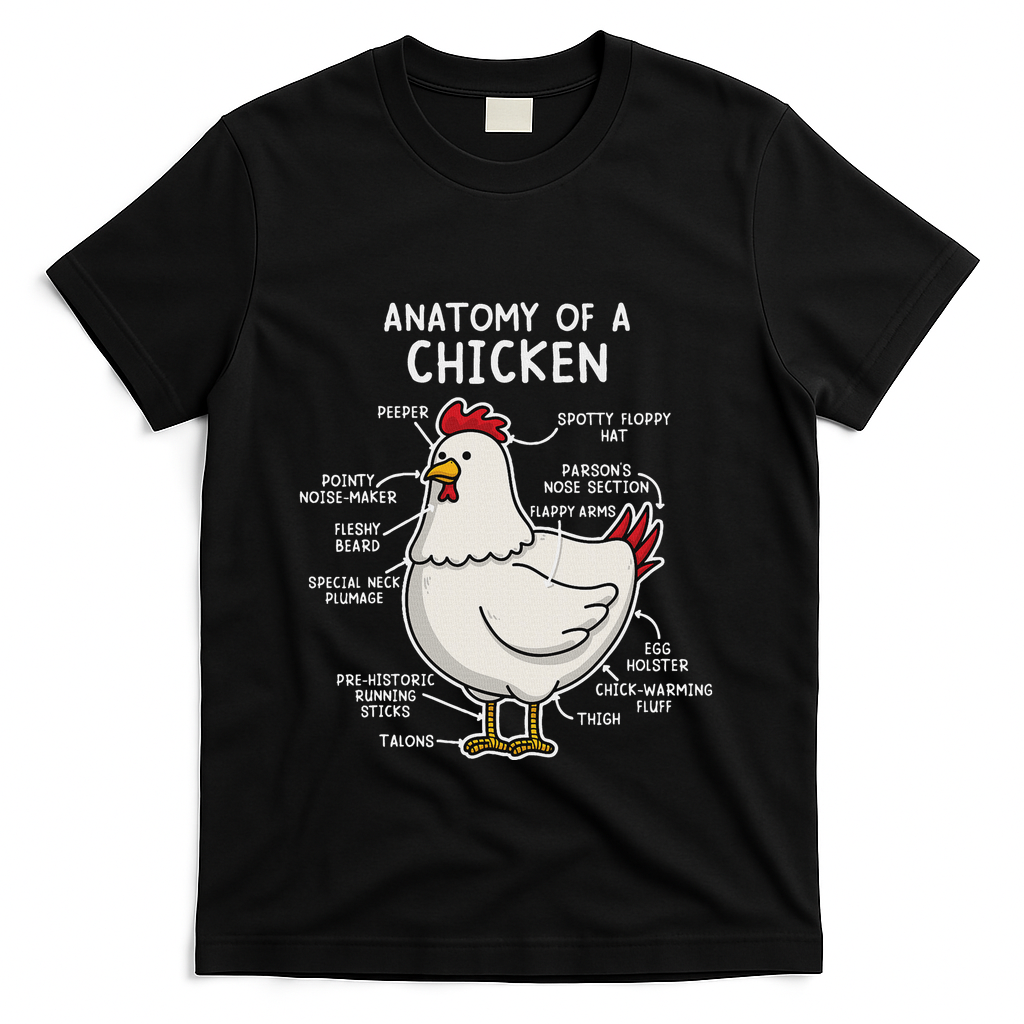 Anatomy Of A Chicken Country Farm T-Shirt