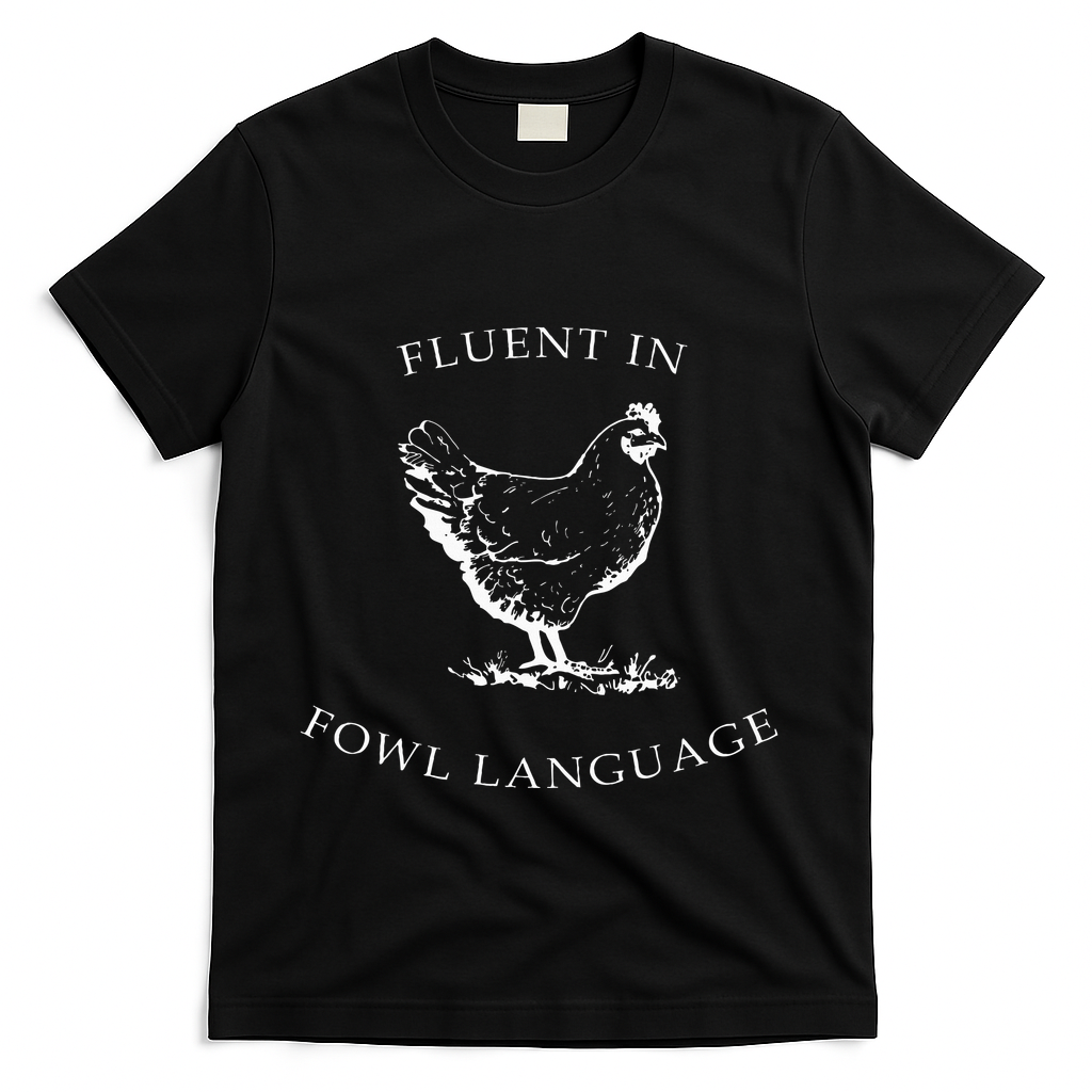 Fluent In Fowl Language Funny Chicken Lovers Father’S Day T-Shirt