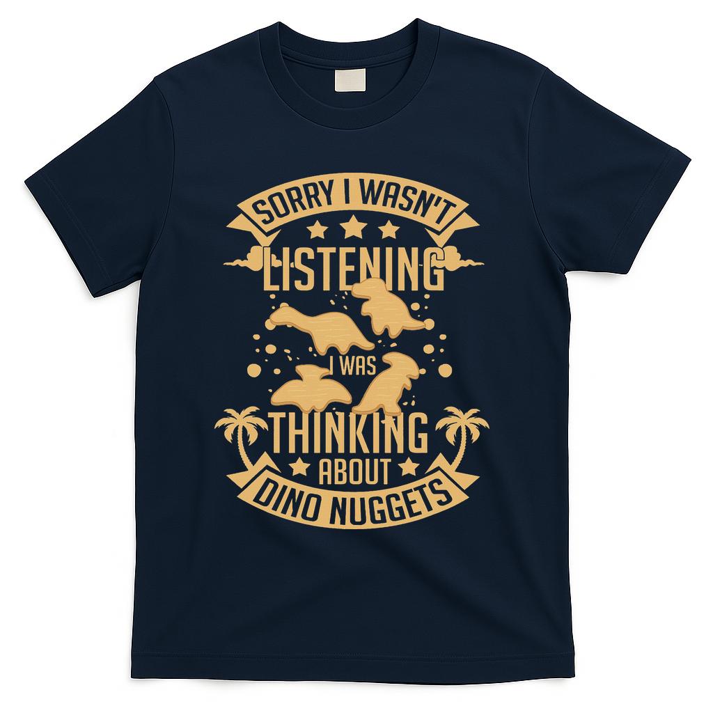 Dino Chicken Nugget Dinosaur Nugs Veggie Funny T-Shirt