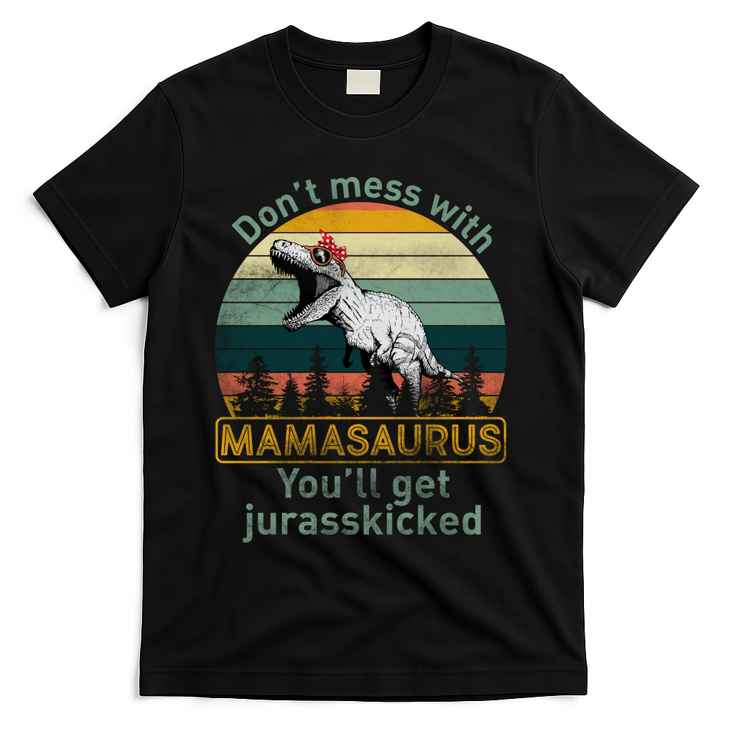 Don't Mess With Mamasaurus Jurrasskicked T-Shirt