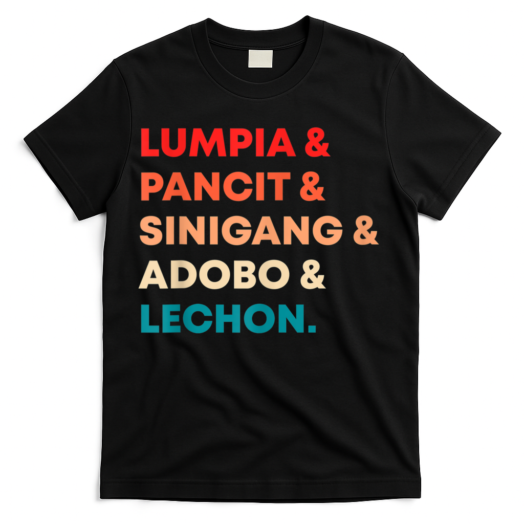Retro Lumpia Pancit Sinigang Adobo Lechon Filipino Filipina T-Shirt