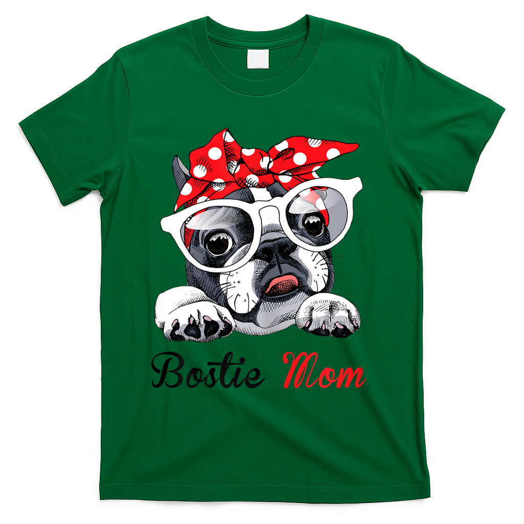 Funny Bostie Mom For Boston Terrier Dogs Lovers T-Shirt