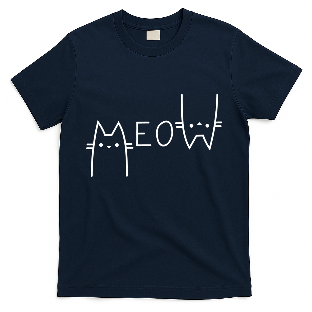 Meow Cat Meow Kitty Funny Cats Mom And Cat Dad Gift T-Shirt