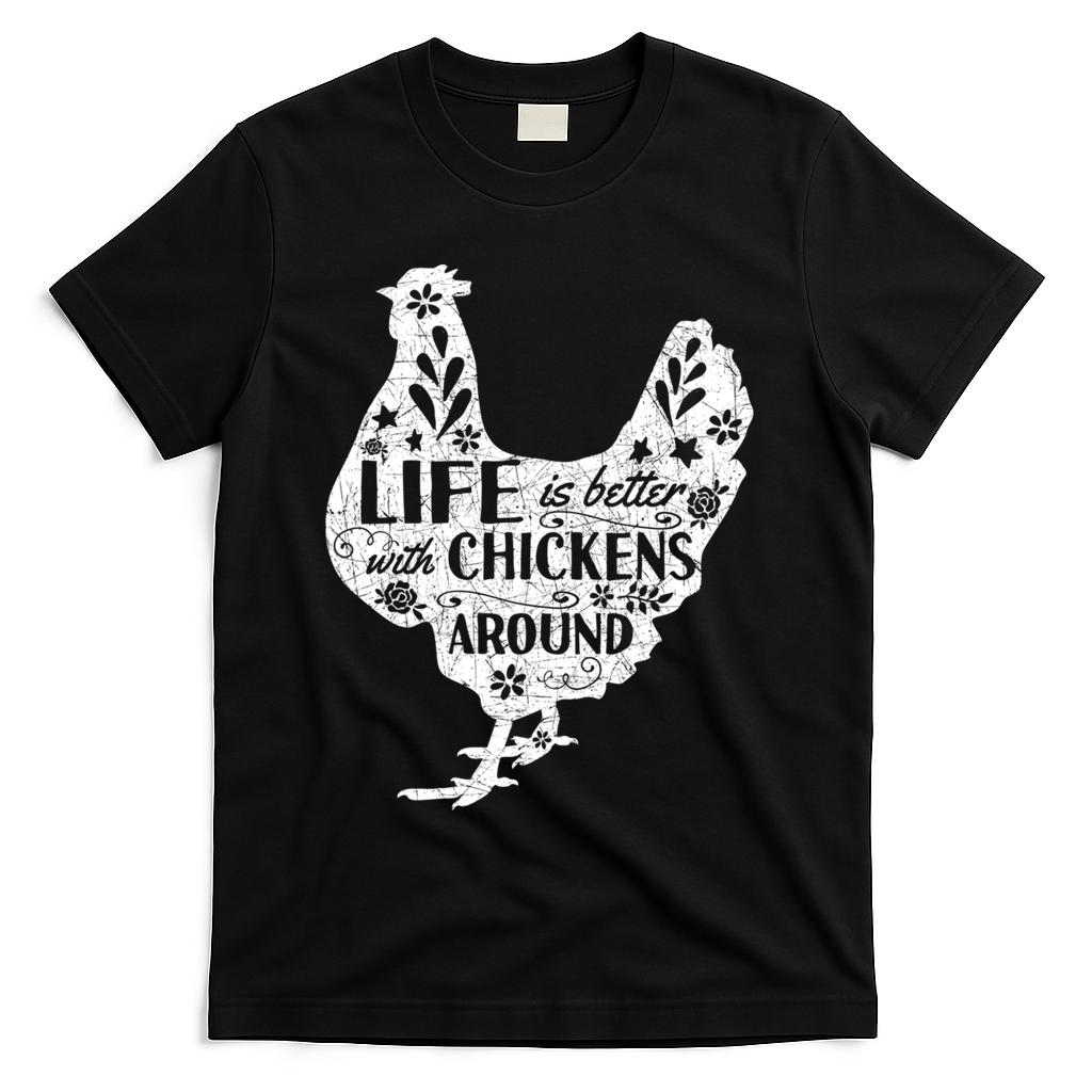 Cute Farmer Gift Idea Vintage Chicken Gift T-Shirt