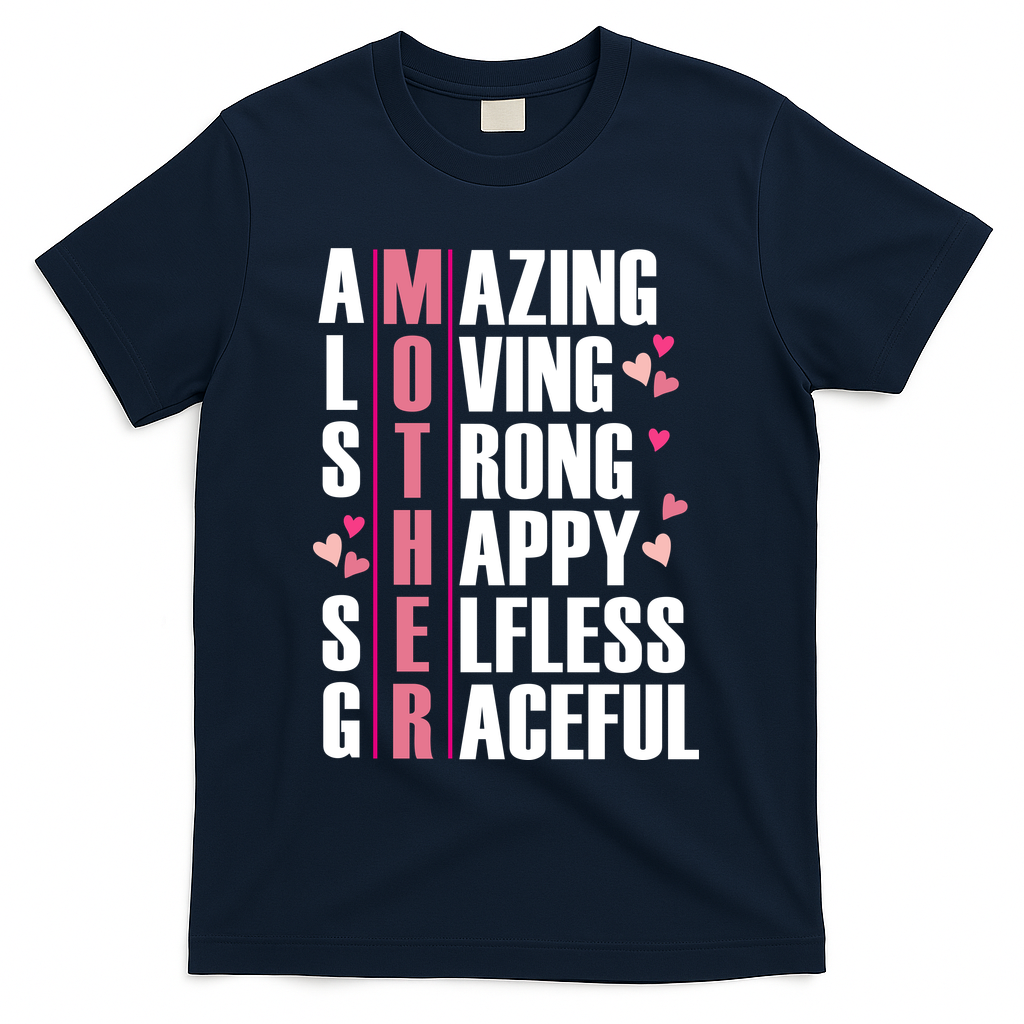 Mother Amazing Loving Strong Happy Selfless Graceful T-Shirt