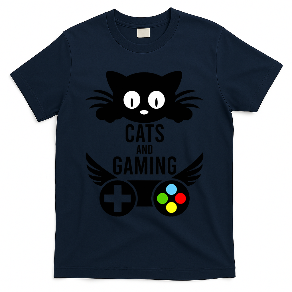 Cats And Gaming Funny Cat Lover Video Games T-Shirt