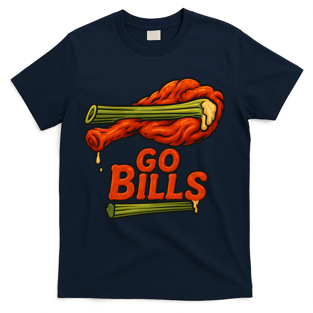 Bills Chicken Wings Funny Football Fan T-Shirt