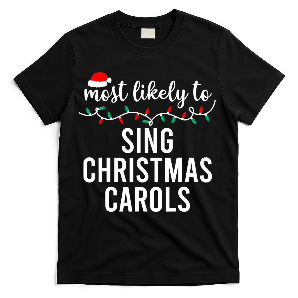 Most Likely To Christmas Matching Family Pajamas Funny T-Shirt