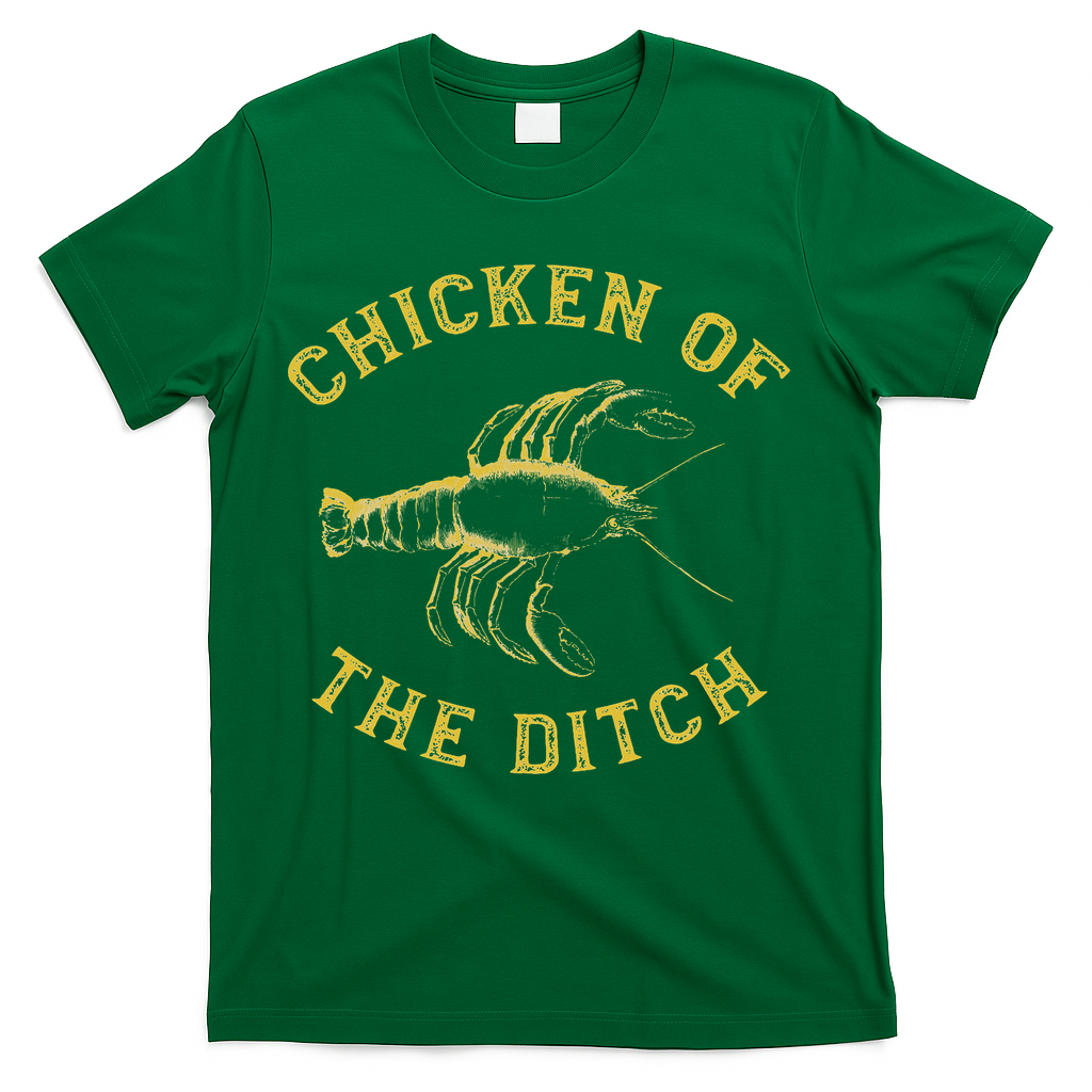 Crawfish Chicken Ditch Retro Cajun Food Gif T-Shirt