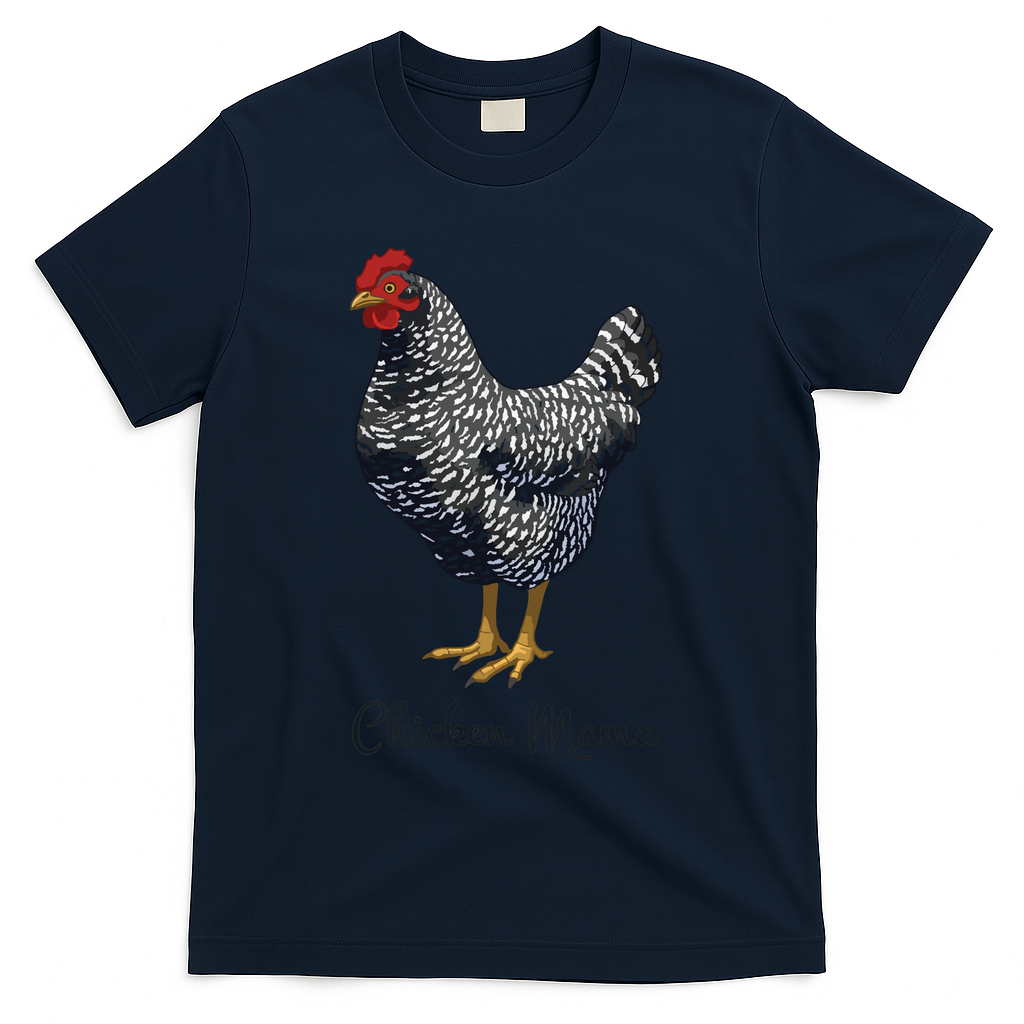 Chicken Mama Black Barred Plymouth Rock Hen Mom Bird Lovers T-Shirt