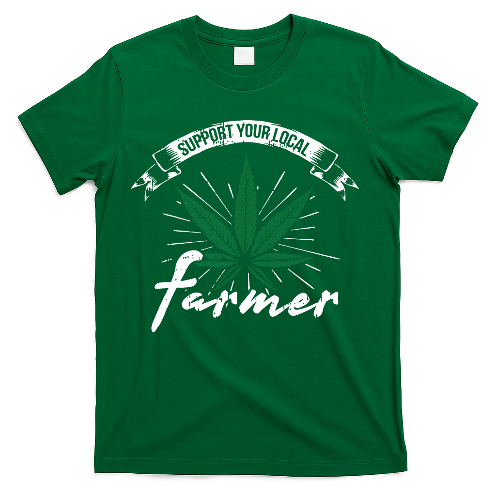 Support Your Local Weed Farmer Funny Cannabis Marijuana Gift T-Shirt