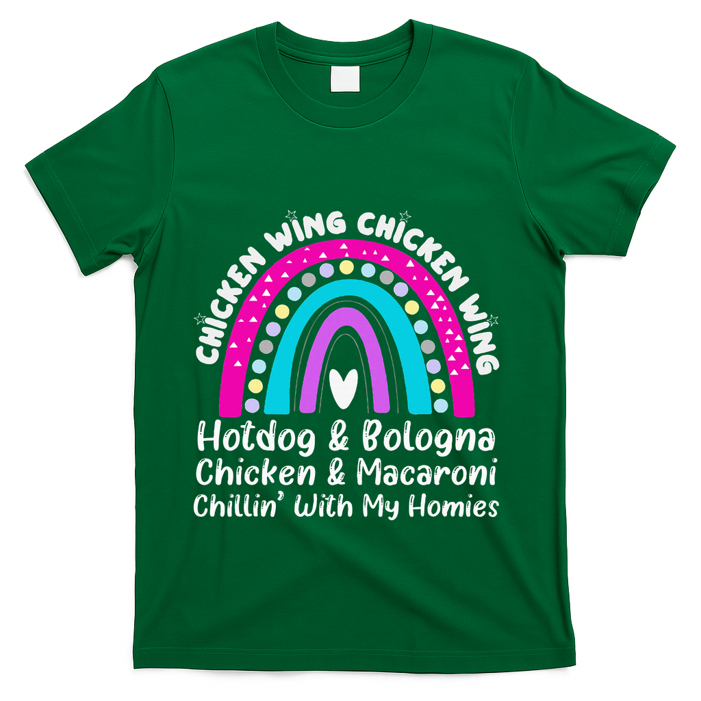 Viral Chicken Wing Chicken Wing Hot Dog Bologna Song Lyric T-Shirt