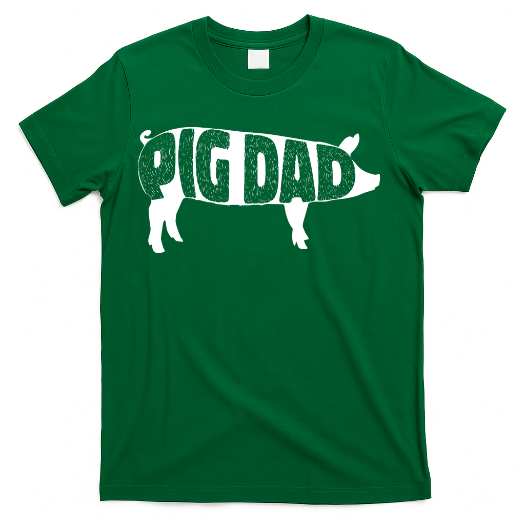 Pig Dad Pig Lover Owner Ranch Farmer Fathers Day T-Shirt