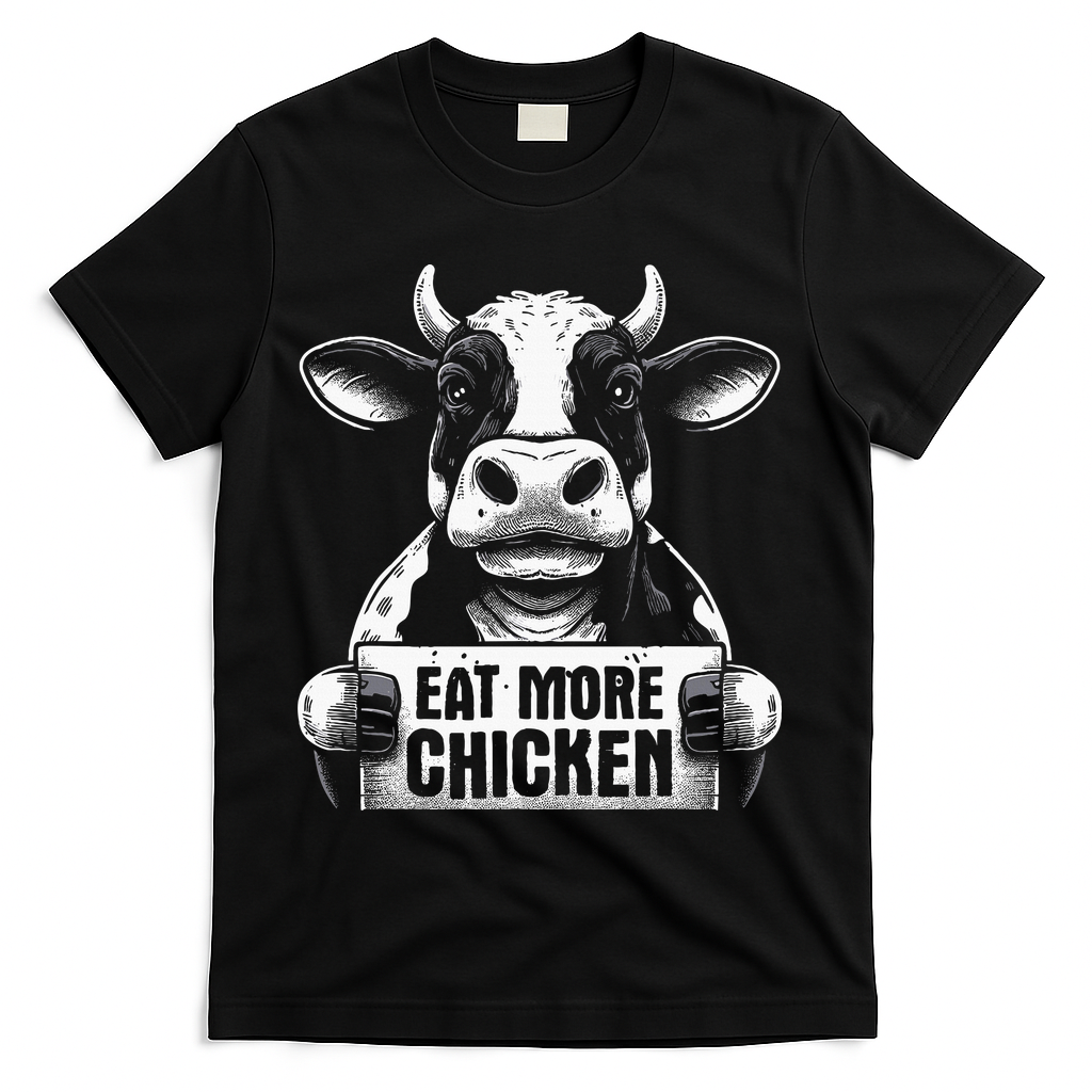 Eat More Chicken Funny Sarcastic Cow Beef Meat Bbq Lover T-Shirt