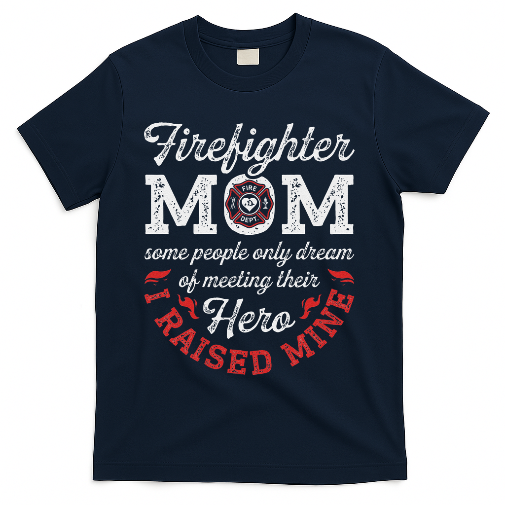 Firefighter Mom Firewoman Proud Moms Mother's Day Vintage T-Shirt