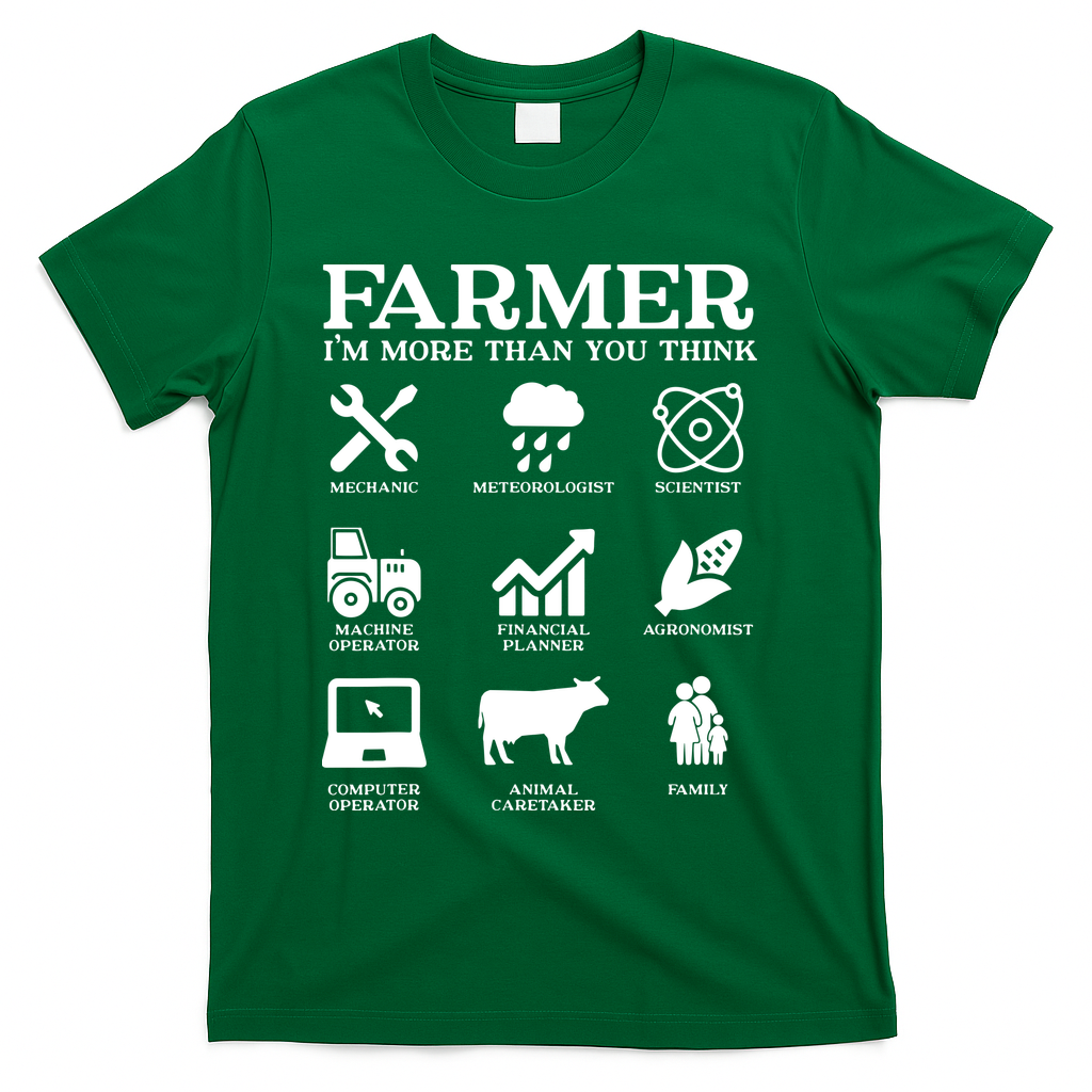 Farmer Gift Idea Farming Agriculture Patriotic Farmer T-Shirt