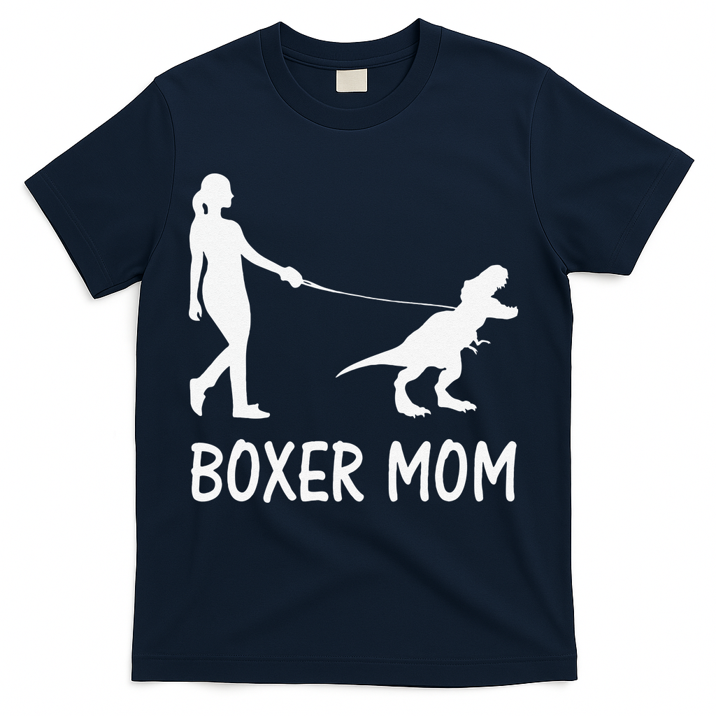 Boxer Mom Dog Boxer Mama Dinosaur Women Mother's Day T-Shirt