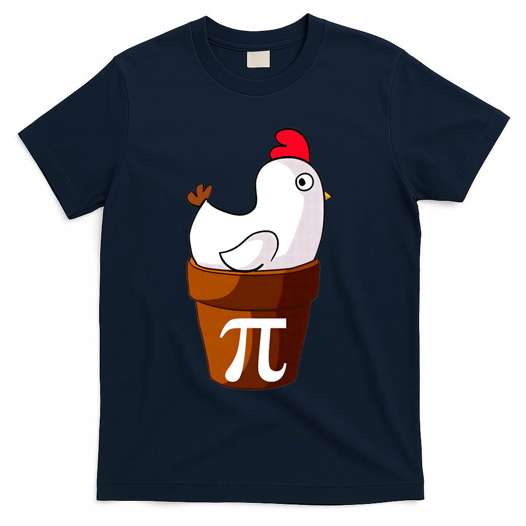 Chicken Pot Pi Funny Pie Day Cartoon Chicken Pot Pi T-Shirt