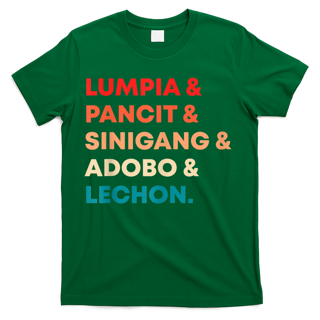 Retro Lumpia Pancit Sinigang Adobo Lechon Filipino Filipina T-Shirt