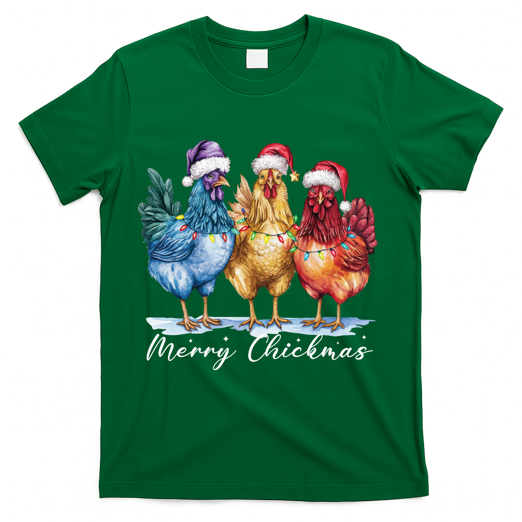 Merry Chickmas Chicken Lover Christmas Gift T-Shirt