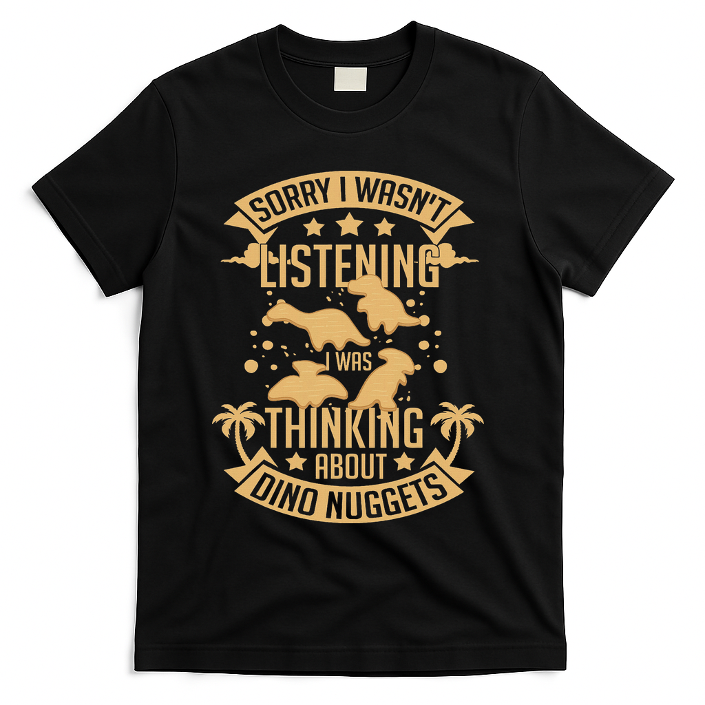 Dino Chicken Nugget Dinosaur Nugs Veggie Funny T-Shirt