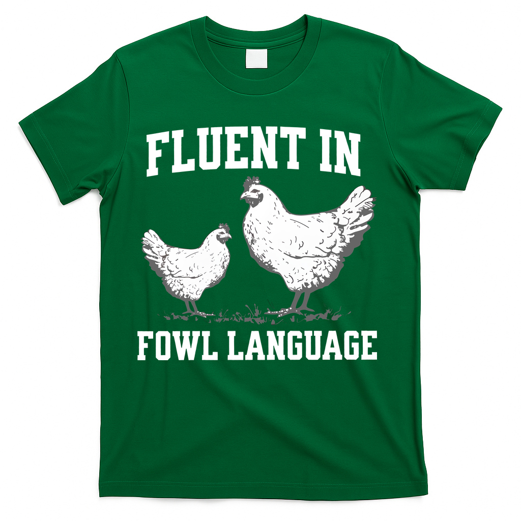 Fluent In Fowl Language Funny Chicken Owner Farm T-Shirt