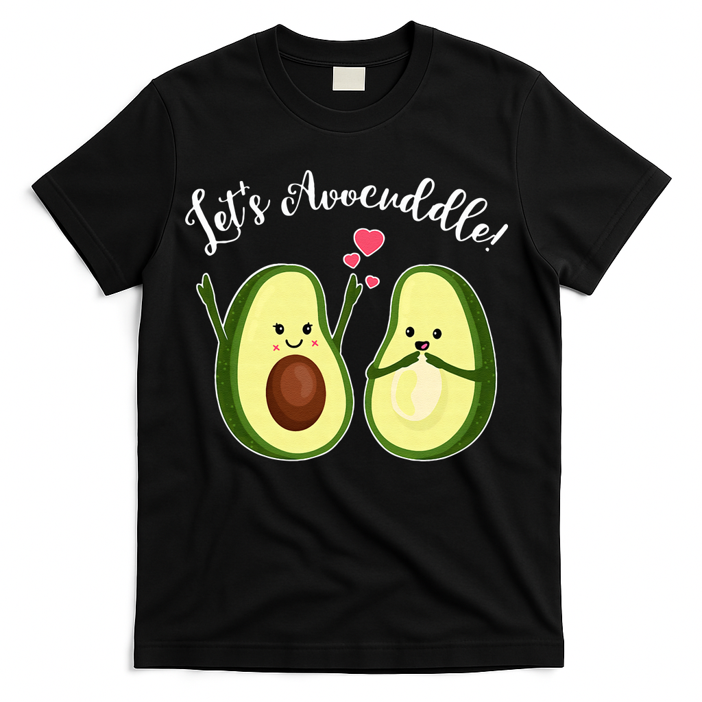 Let's Avocuddle Matching Couple Avocado Love T-Shirt