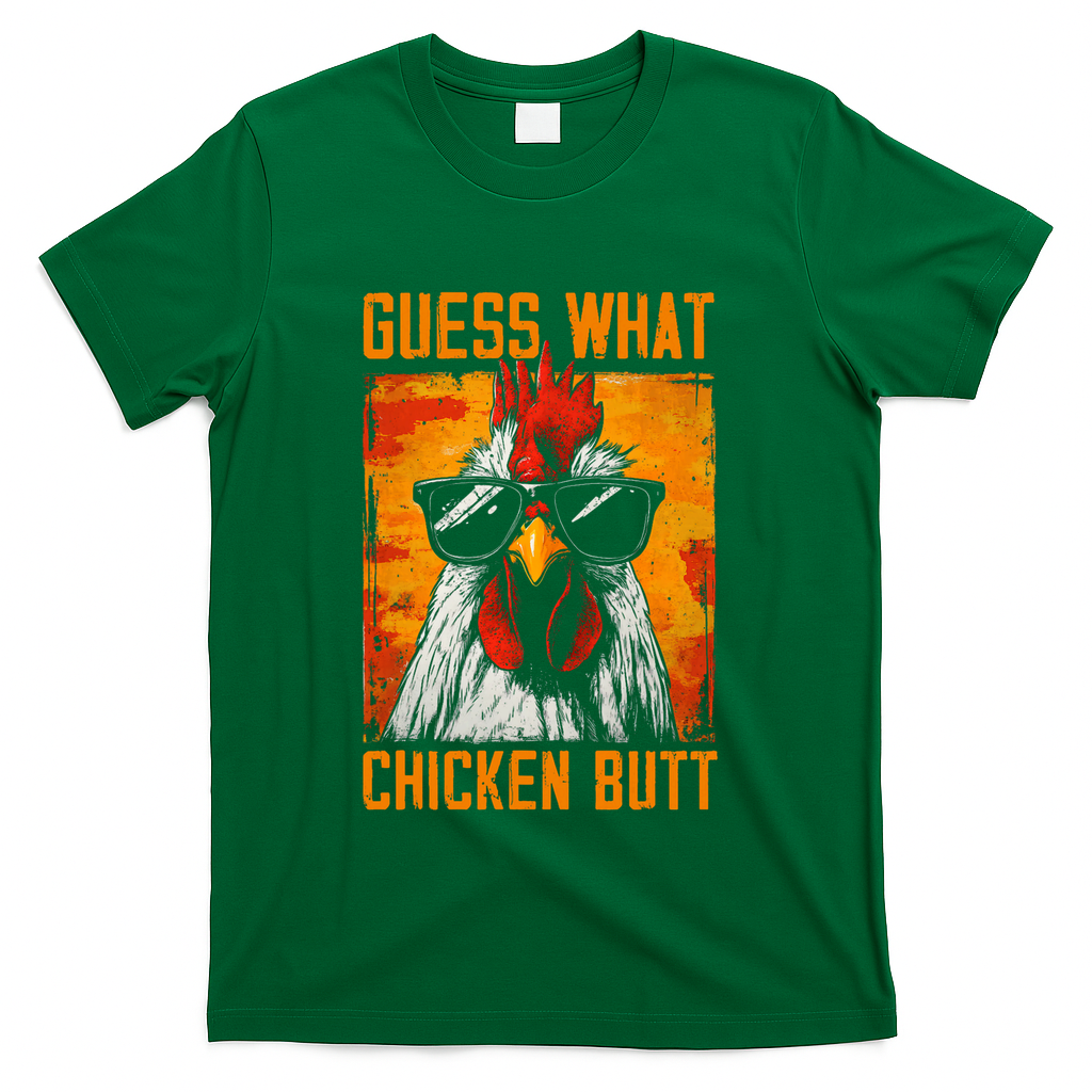 Guess What Chicken Butt Funny Saying Rooster T-Shirt