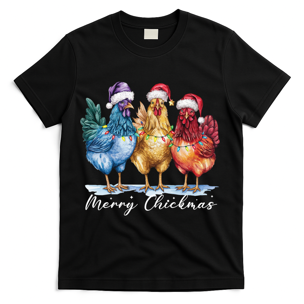 Merry Chickmas Chicken Lover Christmas Gift T-Shirt