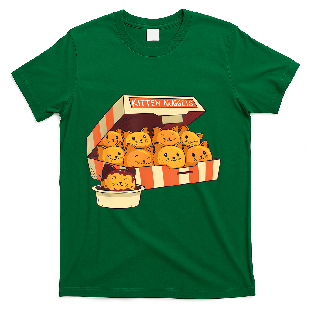 Kitten Nuggets Funny Cats And Chicken Nuggets Lover Funny Cat T-Shirt