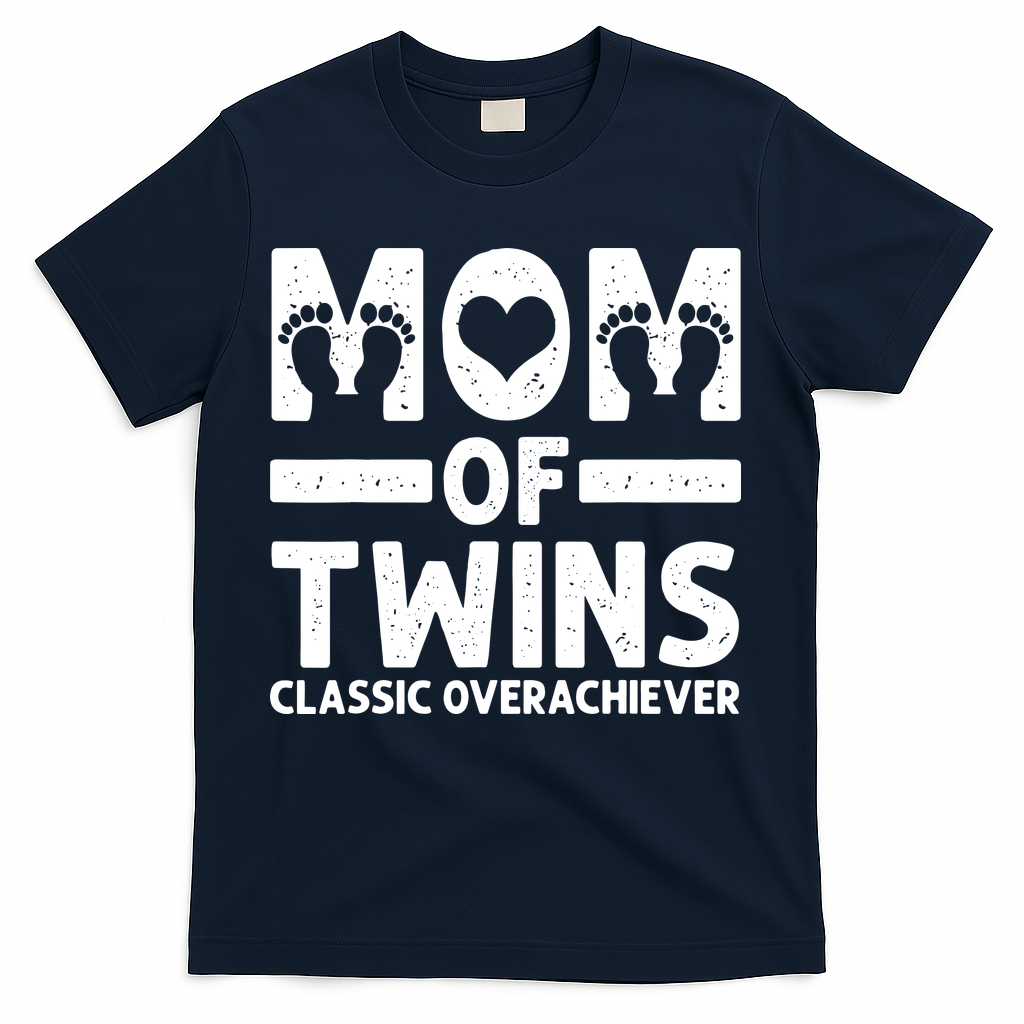 Funny Mom Of Twins Classic Overachiever Cool Twin Mom Gift T-Shirt