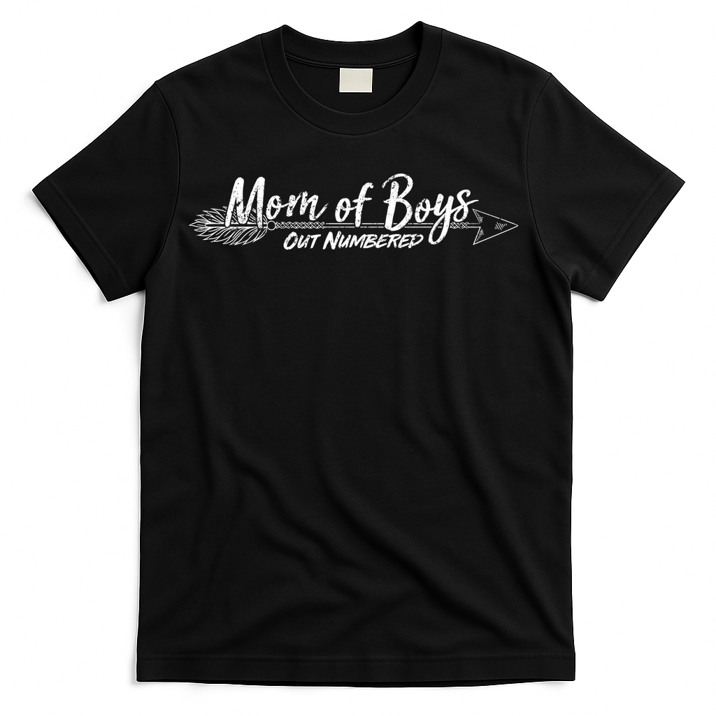 Mom Of Boys Outnumbered  T-Shirt
