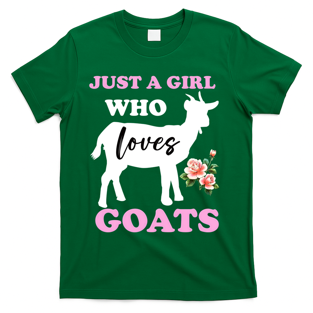 Just A Girl Who Loves Goats Gift Funny Goat Lover And Farming Gift T-Shirt