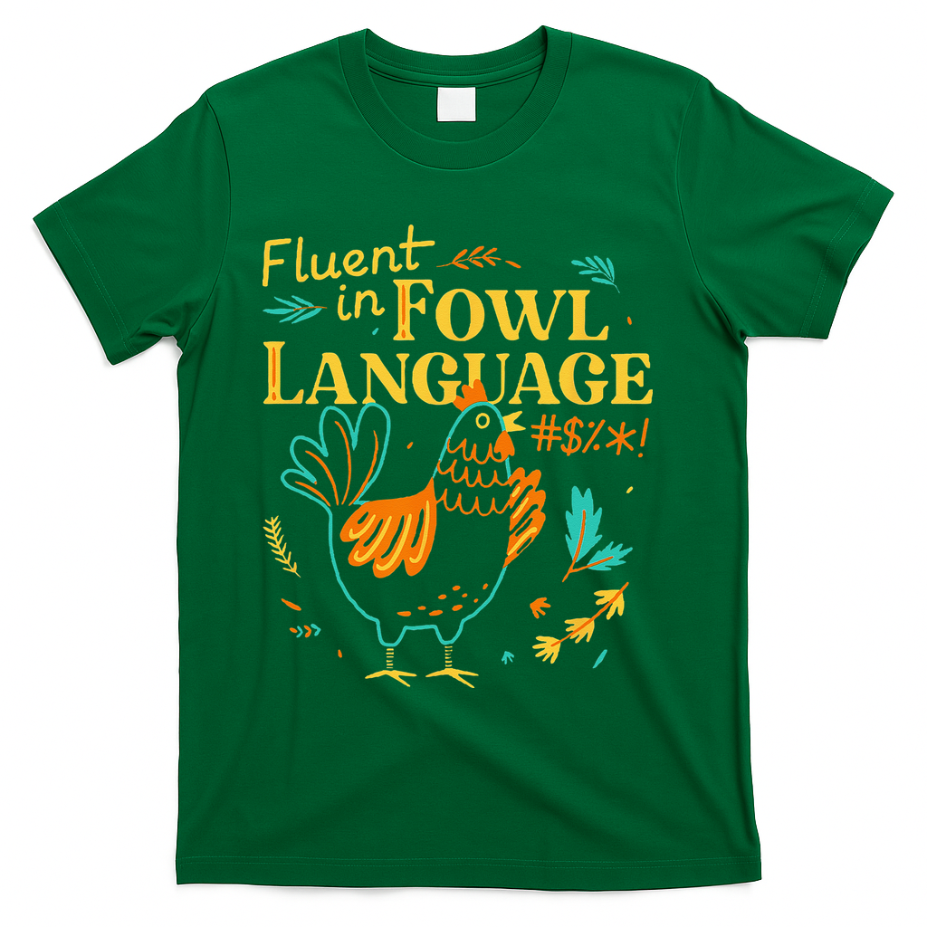 Fluent In Fowl Language Funny Novelty Chicken Lover T-Shirt