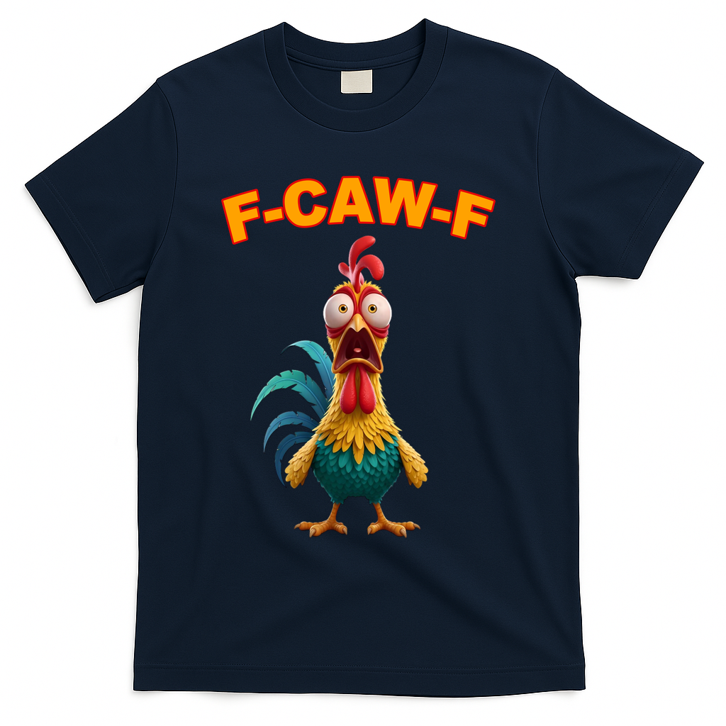 F Caw F Rooster Chicken Funny Humor Meme Joke T-Shirt