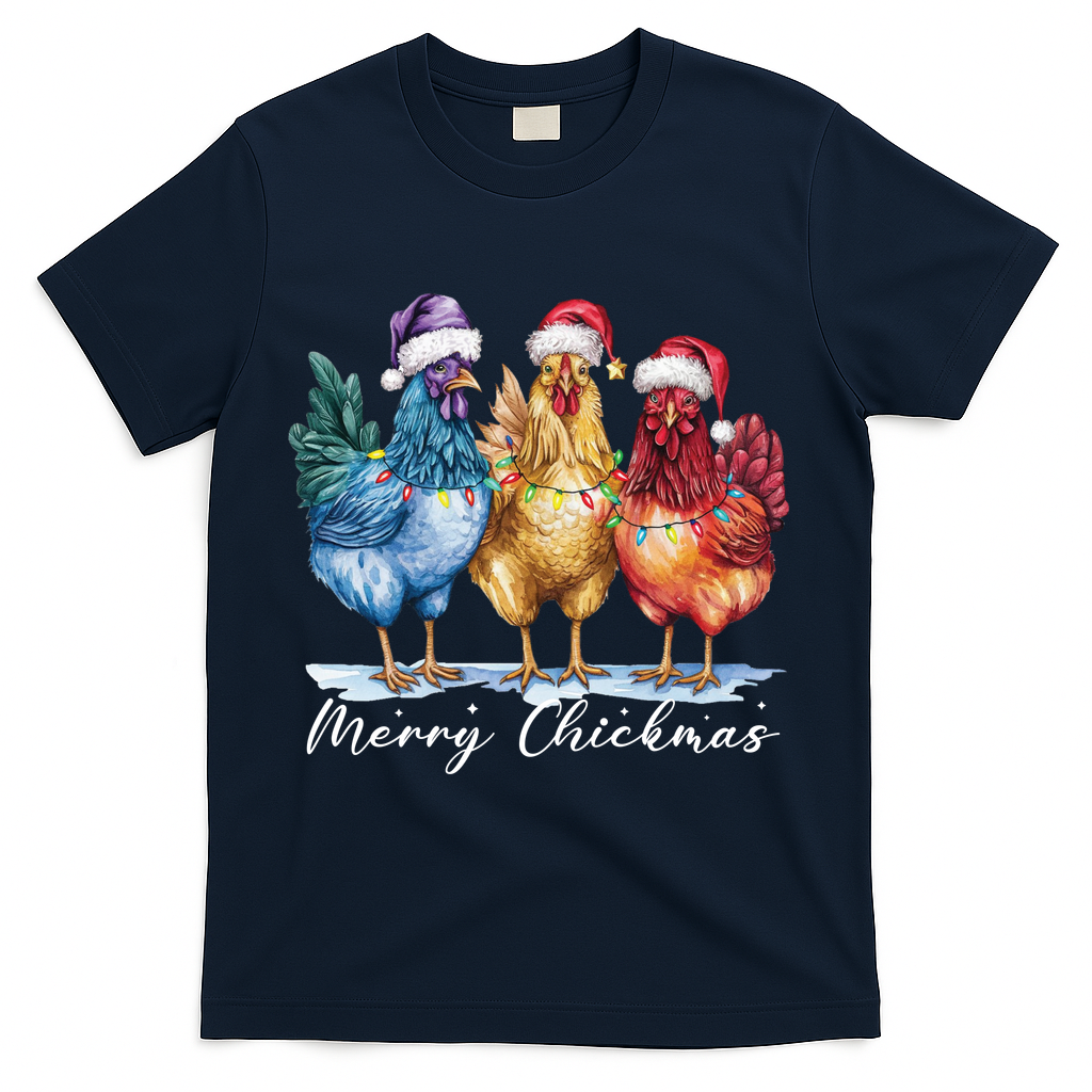 Merry Chickmas Chicken Lover Christmas Gift T-Shirt