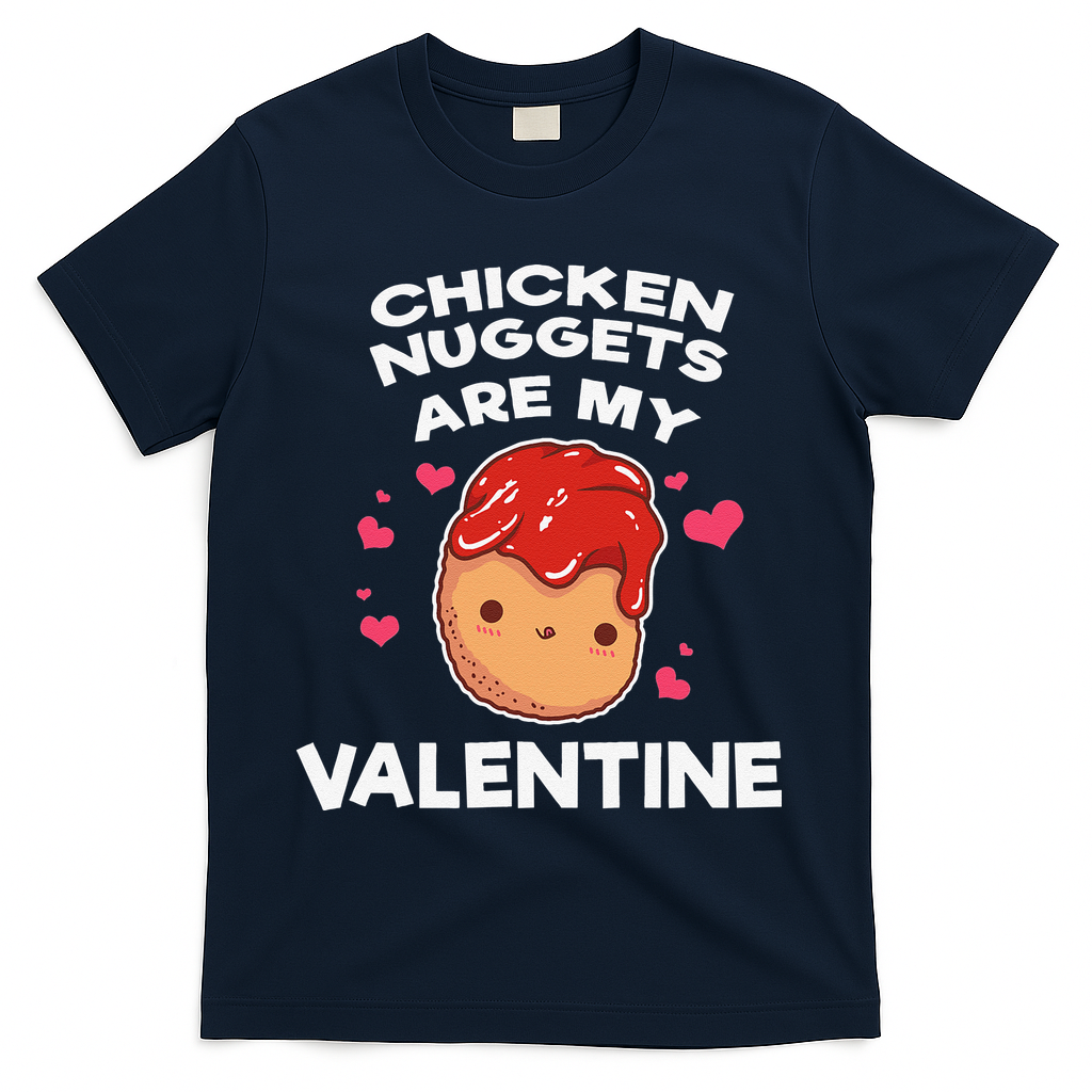 Valentine's Day Chicken Nuggets Funny Nug Food T-Shirt