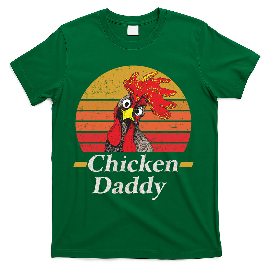 Mens Chicken Daddy Vintage Poultry Farmer Rooster Cool Gift T-Shirt