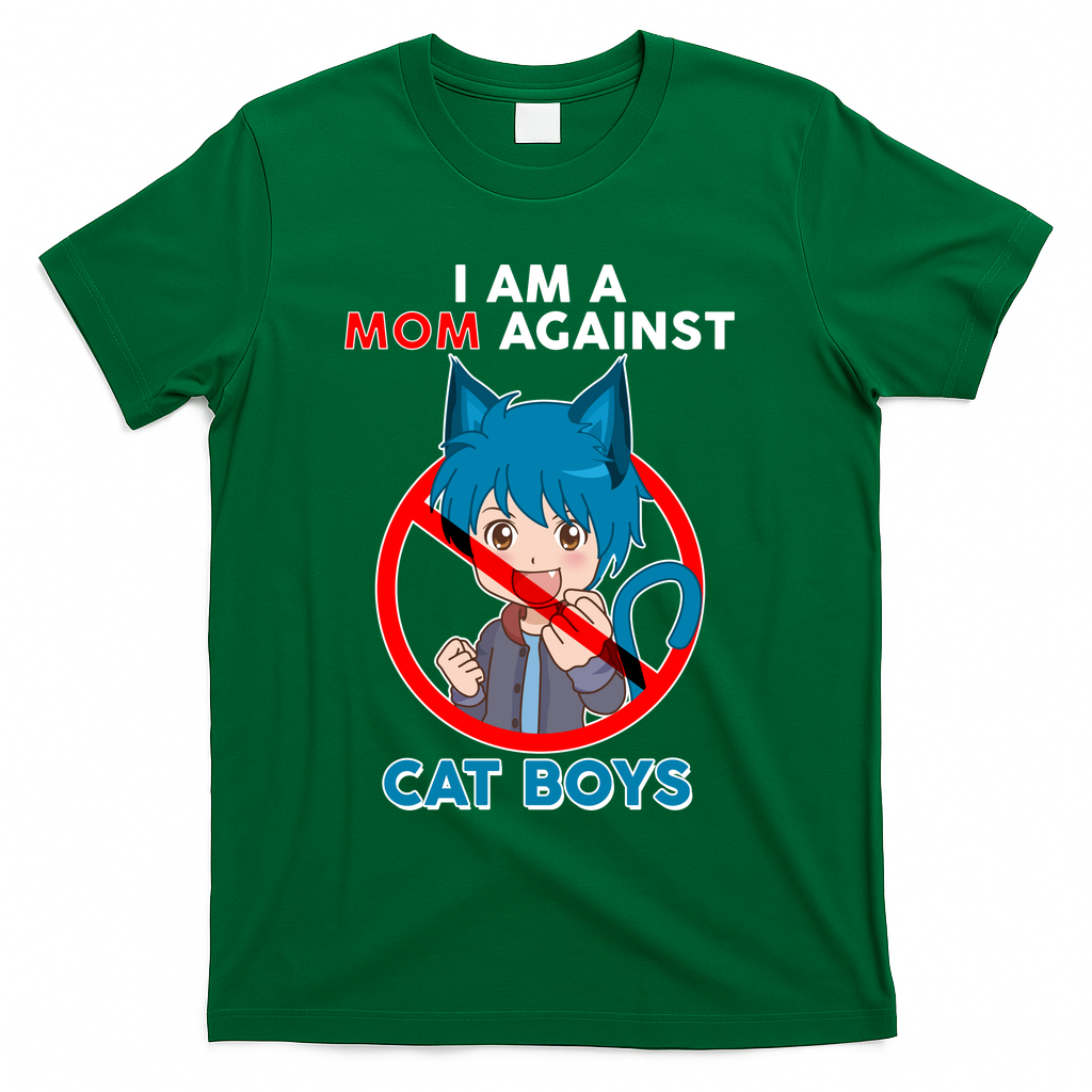 I'm A Mom Against Cat Boys Anime Cat Boys T-Shirt